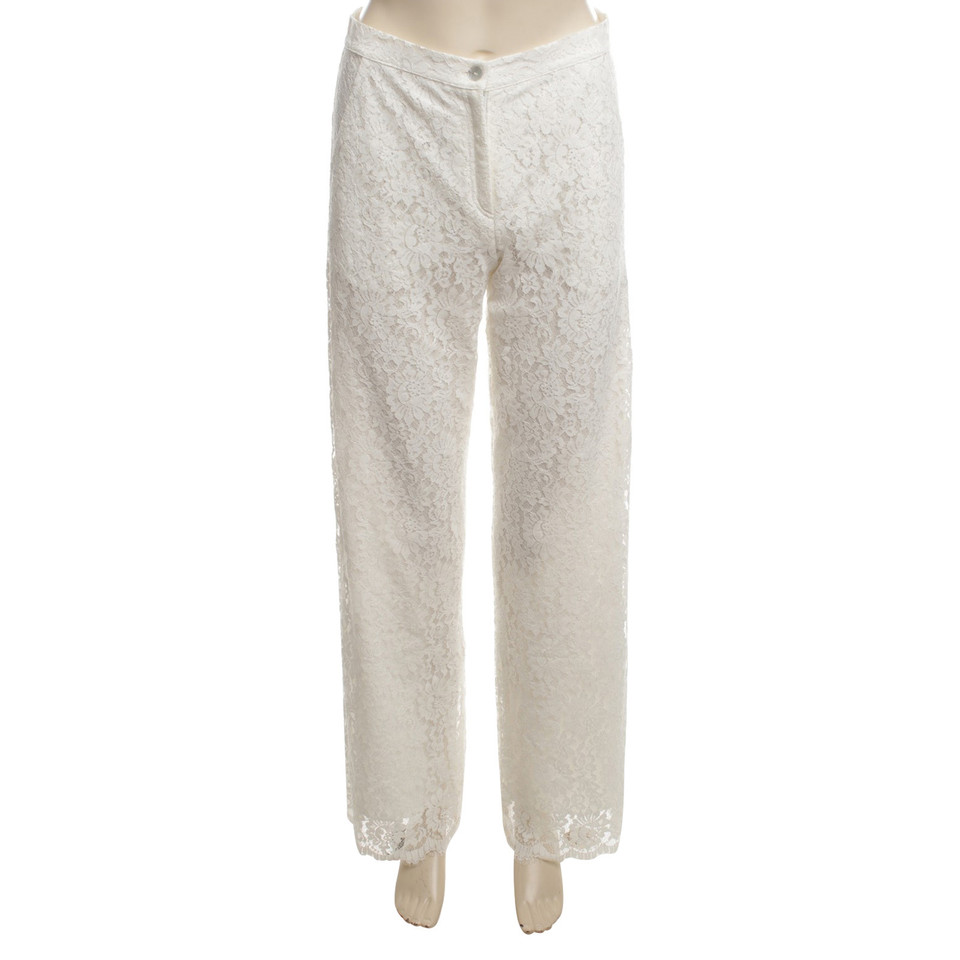 Valerie Khalfon  Pantalone bianco pizzo 40