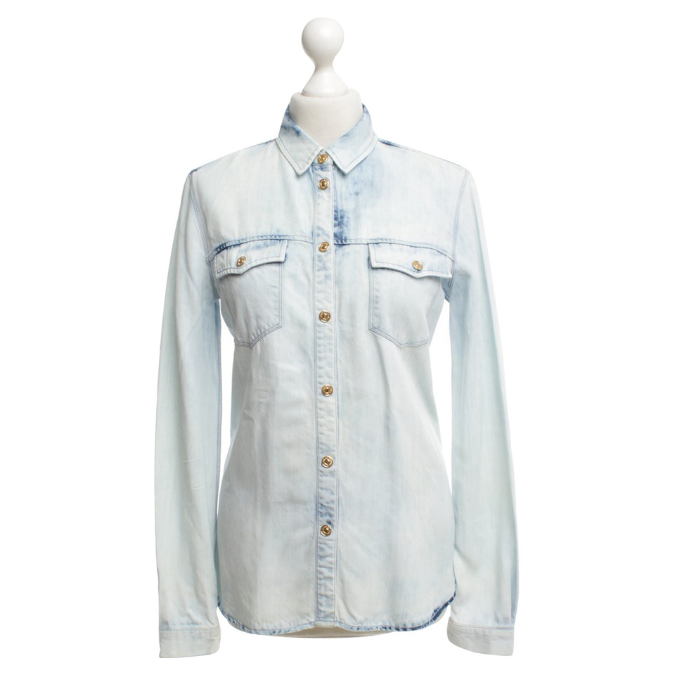 7 For All Mankind Jean blouse in lichtblauw