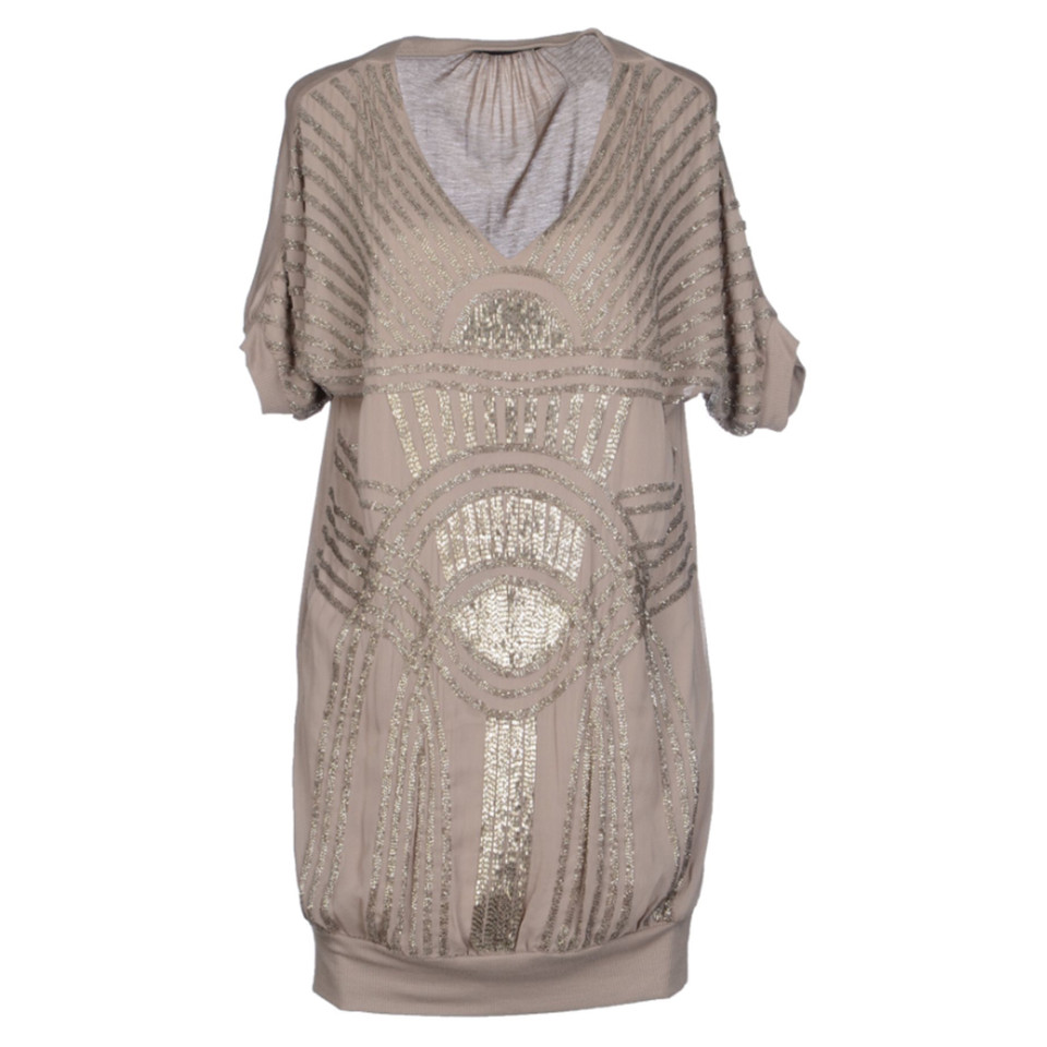 Twin Set Simona Barbieri Kleid aus Baumwolle in Grau