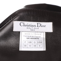 Christian Dior Jupe en cuir marron