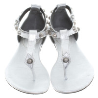Balenciaga Stage flip-flops in silver