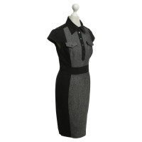 Karen Millen Blouse dress in black / white