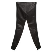 Balenciaga Lederen broek met Jersey-details