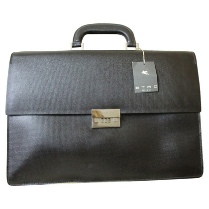 Etro Reisetasche aus Leder in Schwarz