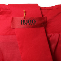 Hugo Boss Rode jurk met Tailliengürtel