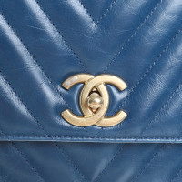 Chanel Coco aus Leder in Blau