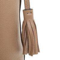 Coccinelle Leather shopper in beige