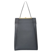 Céline Cabas Clasp Tote aus Leder in Grau