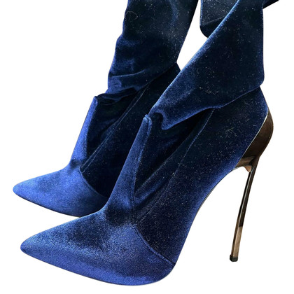 Casadei Stiefel aus Wildleder in Blau
