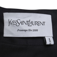 Yves Saint Laurent manteau de soie en noir