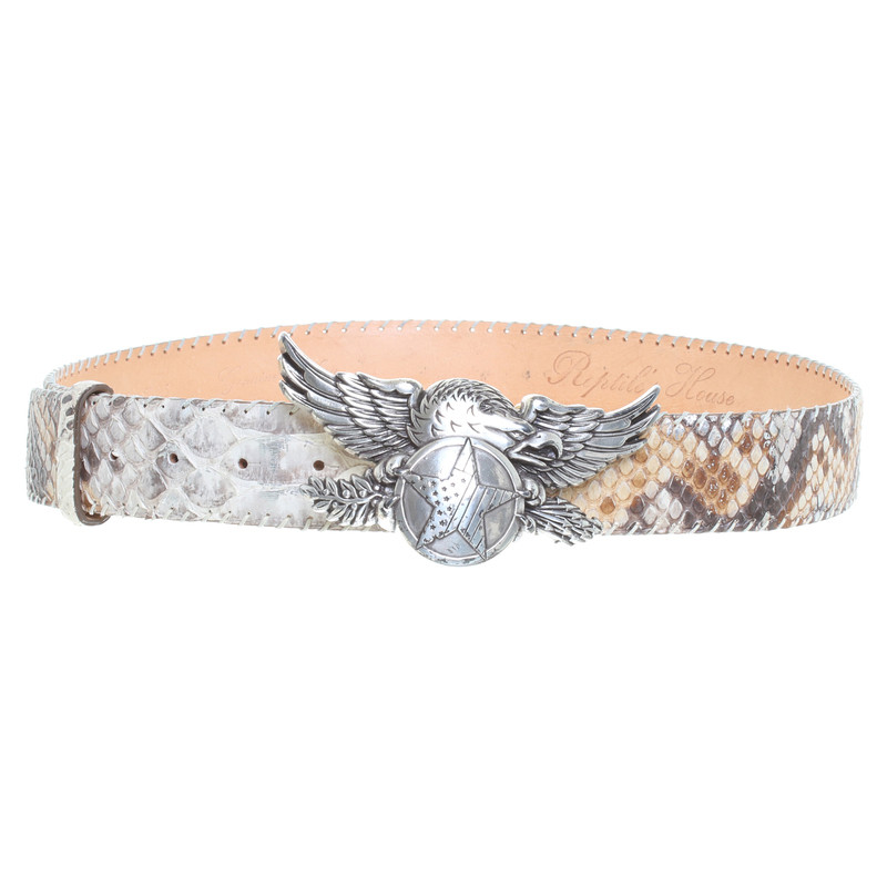 Reptile's House Printed Python leather belt