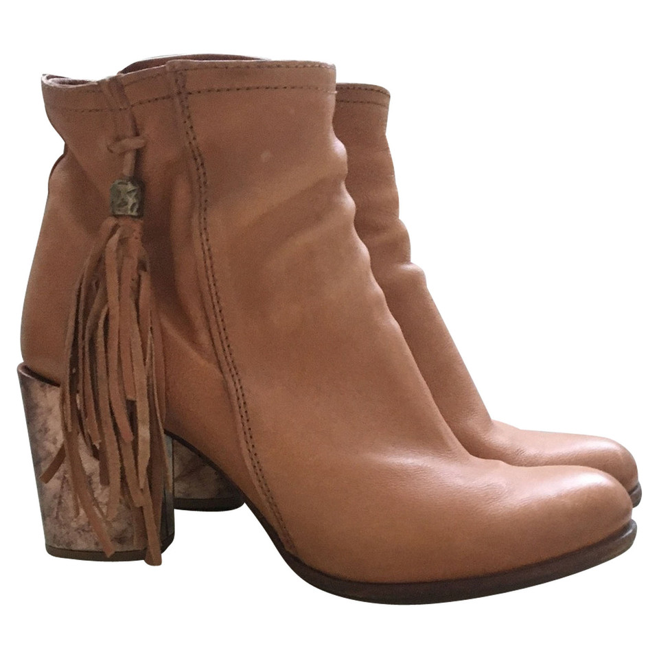 A.S.98 Ankle boots Leather in Beige