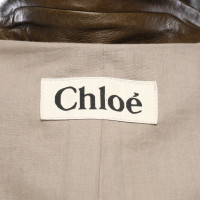Chloé Jacke/Mantel aus Leder in Grün