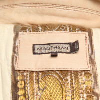 Maliparmi Jacke/Mantel aus Leder in Beige