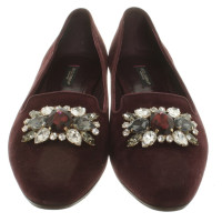Dolce & Gabbana Slipper avec des pierres précieuses