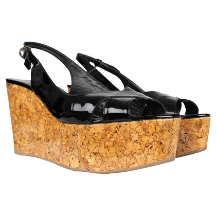 Sergio Rossi Wedges Leather in Black