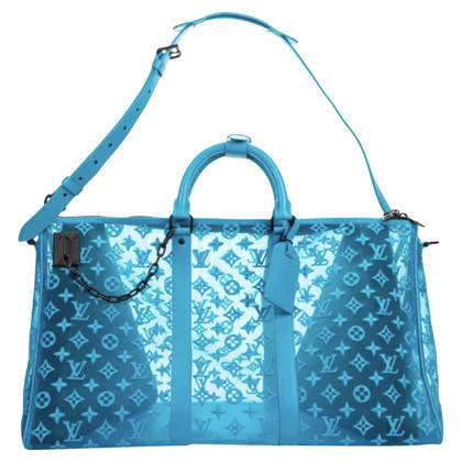 Louis Vuitton Keepall 50 Bandouliere in Pelle in Turchese