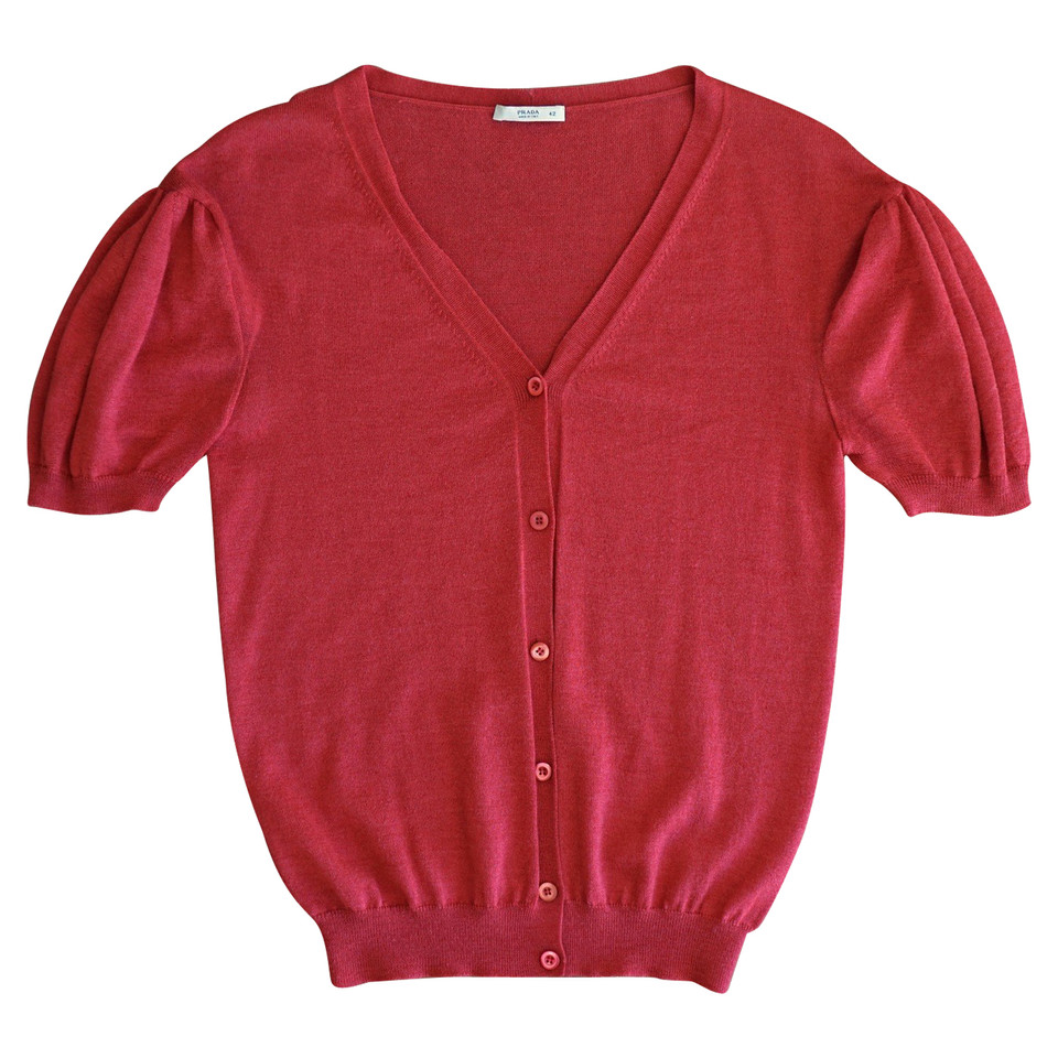 Prada Veste en tricot rouge