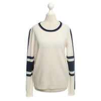 360 Sweater Cashmere sweater in cream / blue