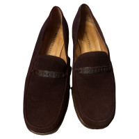 Fratelli Rossetti Slipper/Ballerinas aus Wildleder in Bordeaux