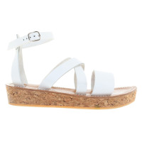 K Jacques Sandals in White