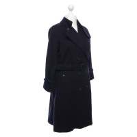 Burberry Giacca/Cappotto in Lana in Blu