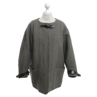 Isabel Marant manteau en tweed avec un look rétro