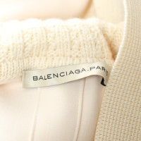 Balenciaga Jacke/Mantel aus Wolle in Creme