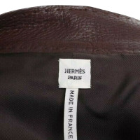 Hermès Hose aus Leder in Braun