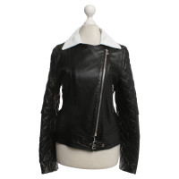 J.W. Anderson Leather jacket in black / white