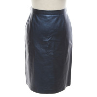 Escada Skirt Leather in Blue