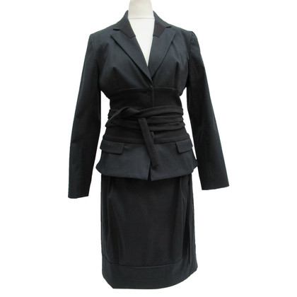 Christian Dior Anzug aus Baumwolle in Schwarz
