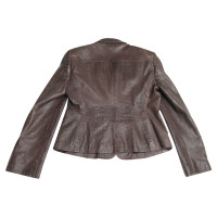 Hugo Boss Hugo Boss Brown lambskin leather Blazer 