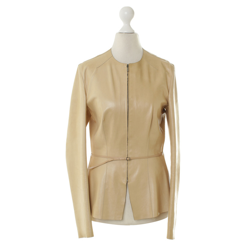 Gucci Leather jacket in beige