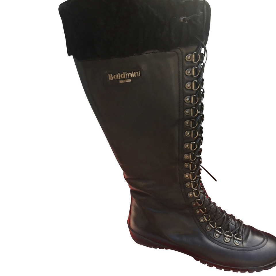 Baldinini Stiefel aus Leder in Schwarz