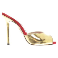 Charlotte Olympia sandales couleur or