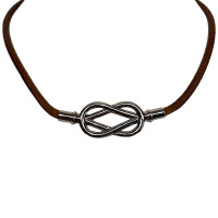 Hermès Necklace Leather in Brown