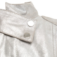 Guido Maria Kretschmer Silver-colored leather jacket