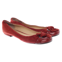 Clarks Slipper/Ballerinas aus Leder in Rot