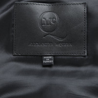 Alexander McQueen Veste en cuir noir