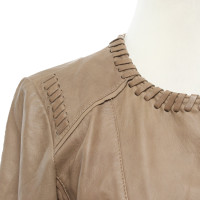 Set Jacket/Coat Leather in Beige