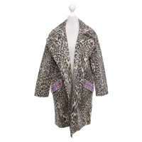 Bazar Deluxe Coat with leopard print