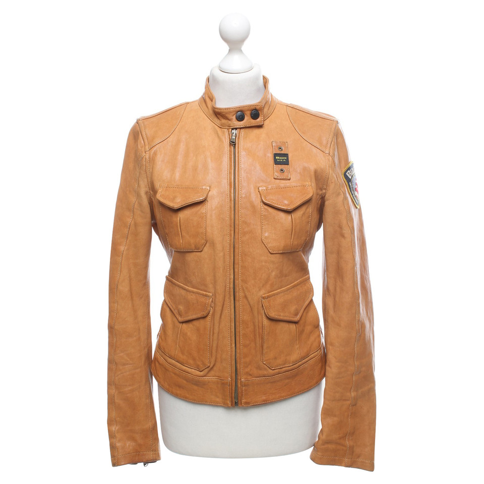 Blauer Usa Giacca in pelle in marrone