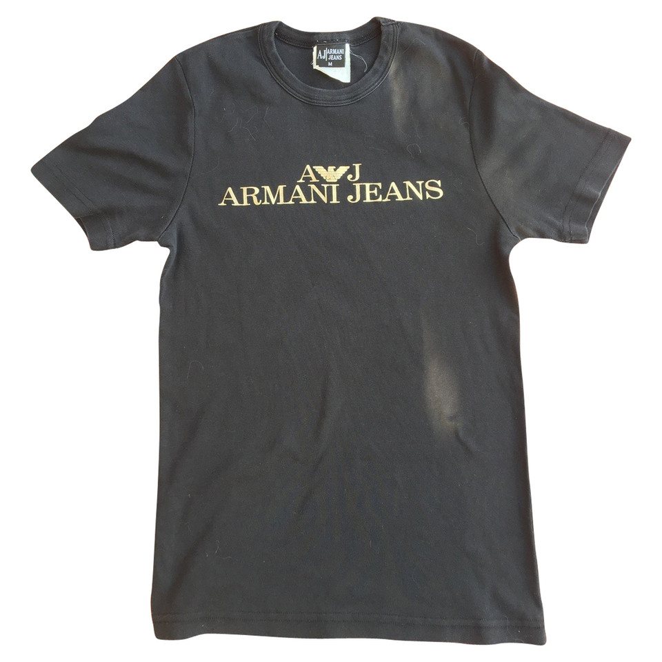 Armani Jeans Top en Coton en Noir