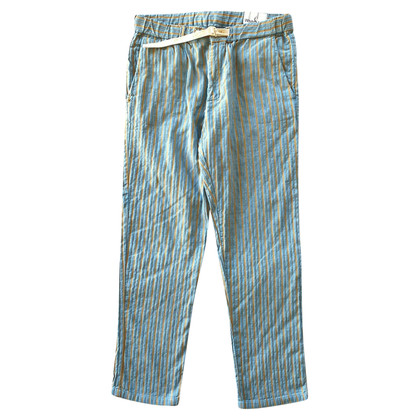 White Sand Trousers in Blue