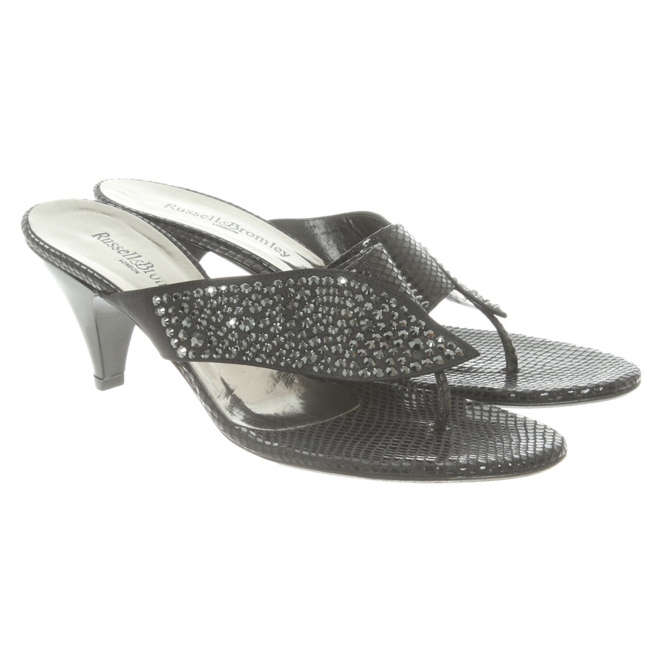 Russell & Bromley Sandales en Cuir en Noir