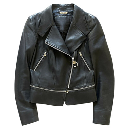 Philipp Plein Jacket/Coat Leather in Black