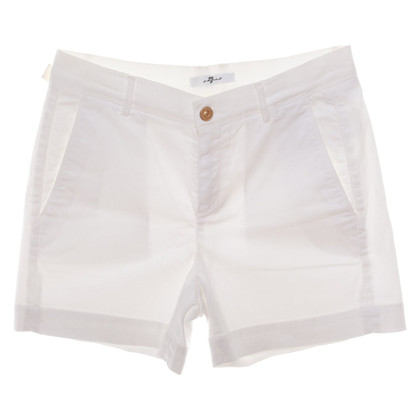 7 For All Mankind Shorts aus Baumwolle in Weiß