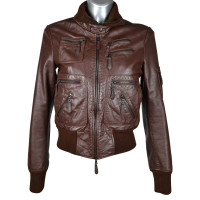 Dondup Jacket/Coat Leather in Brown