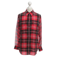 Equipment Silk blouse with checked pattern